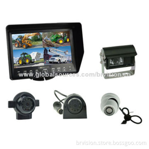 Bus surveillance system with 7.0 inch monitor and waterproof night vision camerasNew
